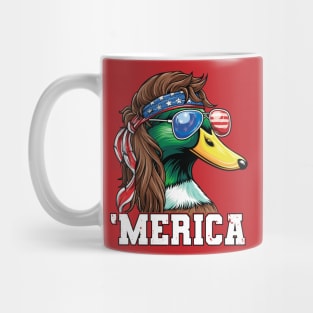 Merica Mullet Mallard Duck 4th of July Mug